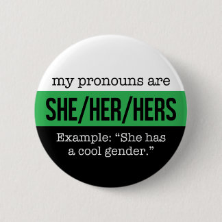 Sie/ihre Pronomina - Neutrois Flagge Button