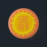 SIE / IHRE Pronouns Sonnenschein Pride Handschrift Button<br><div class="desc">Dekorieren Sie Ihr Outfit mit diesem coolen Kunstknopf. Macht ein großartiges Geschenk! Sie können ihn anpassen und auch Text hinzufügen. Karo in meinem Shop für viel mehr Farben und Muster! Lass mir Bescheid,  wenn du auch etwas Gewohntes willst.</div>