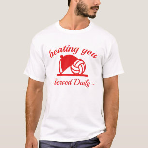 Sie im Volleyball schlagen T-Shirt