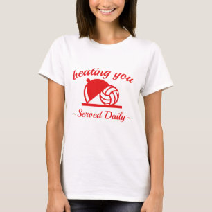 Sie im Volleyball schlagen T-Shirt