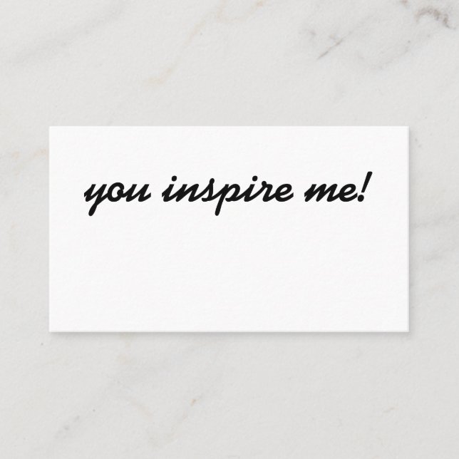 Sie inspirieren mich! Visitenkarte (Vorderseite)