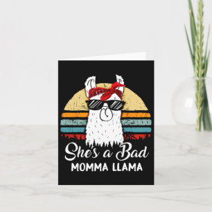Sie ist A D Momma Llama Funny Retro Vintag Mama Karte