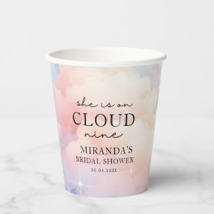 Sie ist auf Cloud 9 Dreamy Stars Brautparty Pappbecher