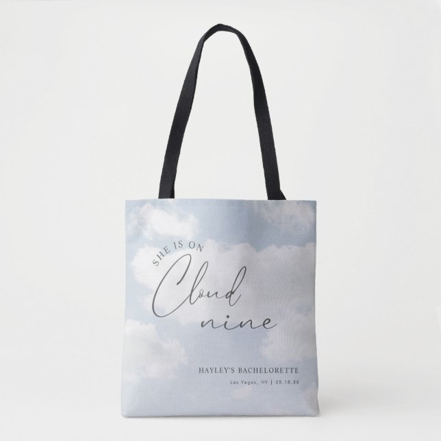 Sie ist auf Cloud 9 Junggeselinnen-Abschied Favori Tasche (Vorderseite)