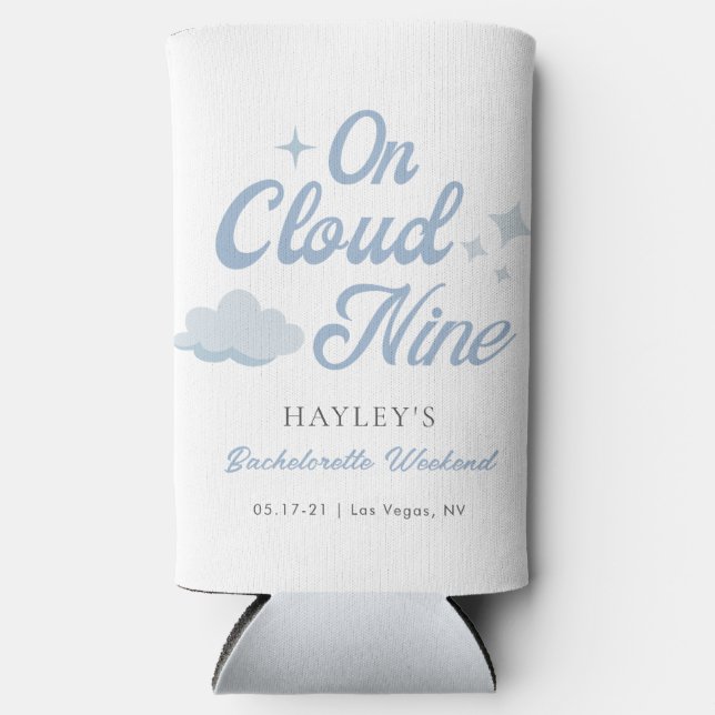 Sie ist auf Cloud 9 Junggeselinnen-Abschied Selters Dosenkühler (Vorderseite)