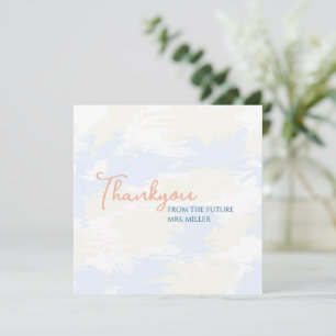 Sie ist auf Cloud 9 Minimalistische Babyshower für Dankeskarte