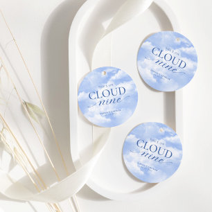 Sie ist auf Cloud Nine Blue Brautparty Geschenkanhänger