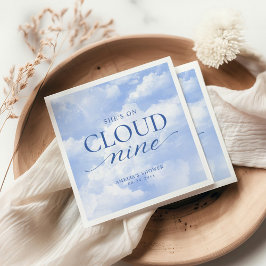 Sie ist auf Cloud Nine Blue Brautparty Serviette