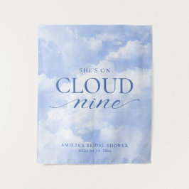 Sie ist auf Cloud Nine Blue Brautparty Wandteppich