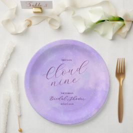 Sie ist auf Cloud Nine Brautparty Pappteller