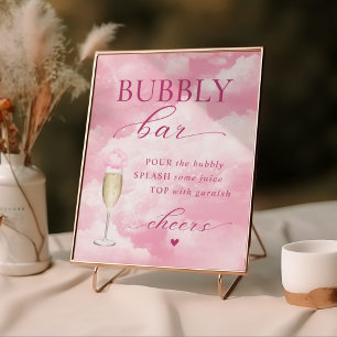 Sie ist auf Cloud Nine Bubbly Bar Poster