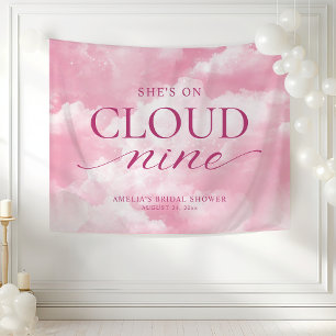 Sie ist auf Cloud Nine Pink Brautparty-Tapete Wandteppich
