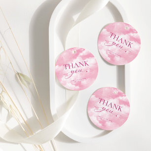 Sie ist auf Cloud Nine Pink Danke Geschenkanhänger