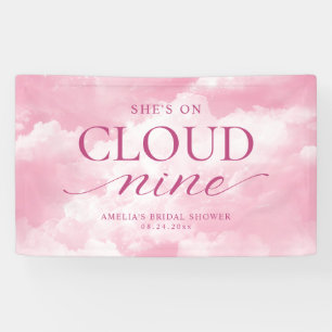 Sie ist auf Cloud Nine Pink Junggesellinnen-Abschi Banner