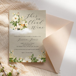 Sie ist auf Cloud Wine Bridal Dusche Einladung