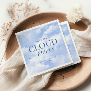 Sie ist auf Wolke 9 - Blaues Brautbad Serviette