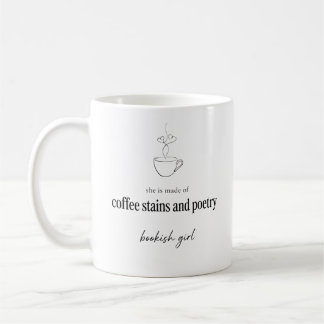 Sie ist aus Kaffeeflecken und Poesie Buchliebhaber Kaffeetasse