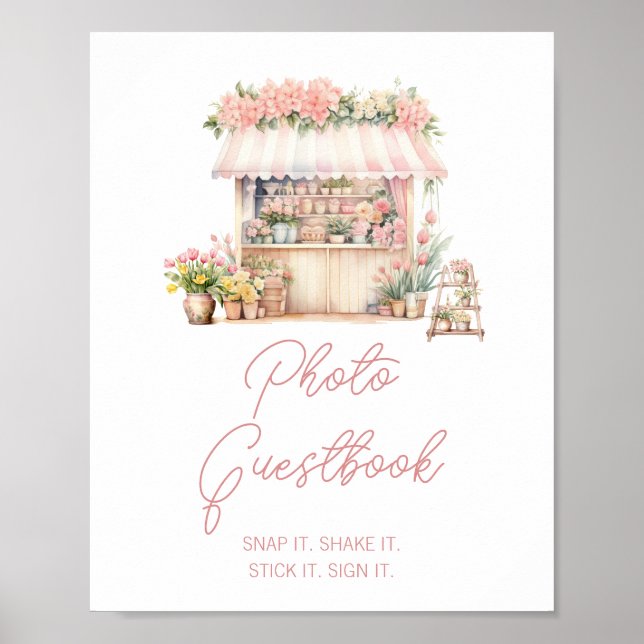 Sie ist außerhalb des Market Brautparty Foto Gäste Poster (Vorne)