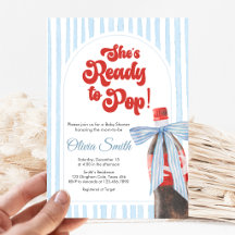 Sie ist bereit, Baby-Shower-Einladung zu platzen