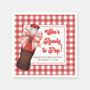 Sie ist bereit, Baby Shower zu platzen Serviette