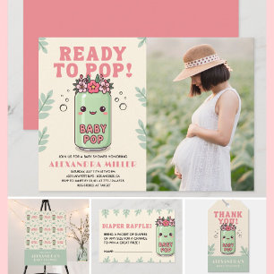 Sie ist bereit, das Baby Girl Shower Foto Kawaii z Einladung