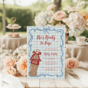 Sie ist bereit, das Baby Soda Baby Shower platzen  Einladung