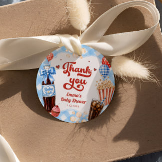 Sie ist bereit, den Jungen Baby Shower zu bekommen Geschenkanhänger