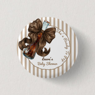 Sie ist bereit, die Limonaden-Schleifen-Baby-Party Button