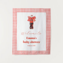 Sie ist bereit, die rote Limonade-Baby-Party platz