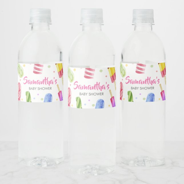 Sie ist bereit für Pop Babydusche (Flaschen)