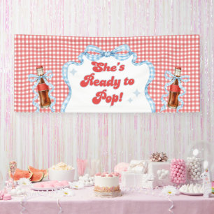 Sie ist bereit, Pop-Soda-Baby-Party Junge Banner