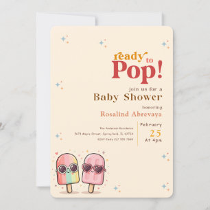 Sie ist bereit, Popsicle-Baby-Party zu platzen Einladung