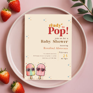 Sie ist bereit, Popsicle-Baby-Party zu platzen Einladung