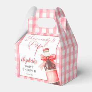 Sie ist bereit, rotes Schleifen-Baby-Baby-Shower Geschenkschachtel