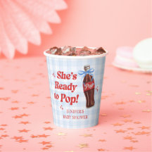 Sie ist bereit, Soda-Baby-Shower zu knallen