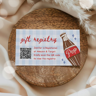 Sie ist bereit, Soda-QR-Code-Geschenkregistrierung Begleitkarte