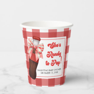 Sie ist bereit zu platzen Baby Shower Pappbecher