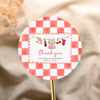 Sie ist bereit zu platzen Baby Shower Runder Aufkleber