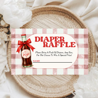 Sie ist bereit zu platzen Baby Shower Windel-Raffl Begleitkarte