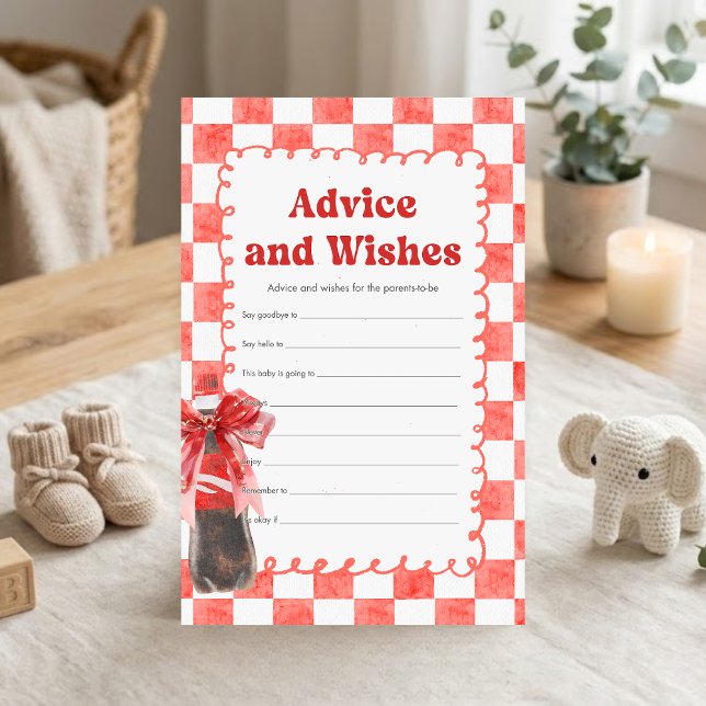 Sie ist bereit zu platzen - Geschenke und Wünsche  (She's Ready to Pop Cola Baby Shower Advice and Wishes Game)