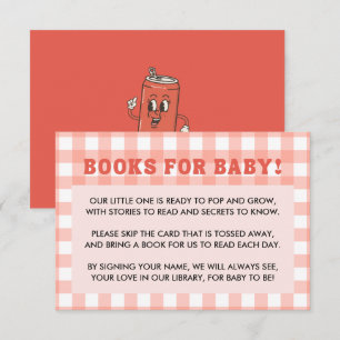 Sie ist bereit zu poppen Baby Shower Retro Rot Gin Begleitkarte