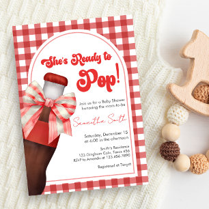 Sie ist bereit zu poppen - Babyparty Einladung