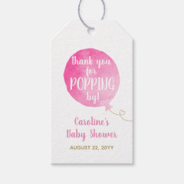 Sie ist bereit zum Pop Baby Boy Dusche Pink Geschenkanhänger