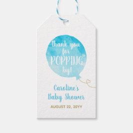 Sie ist bereit zum Pop Baby Boy Shower Blue Geschenkanhänger