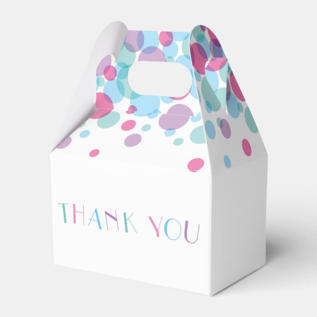 Sie ist bereit zum Pop Baby Shower Polka Dot Viele Geschenkschachtel (Rückseite)
