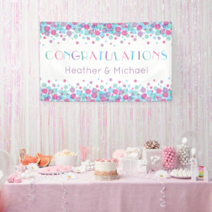 Sie ist bereit zum Pop Baby Shower Polka Dots Banner