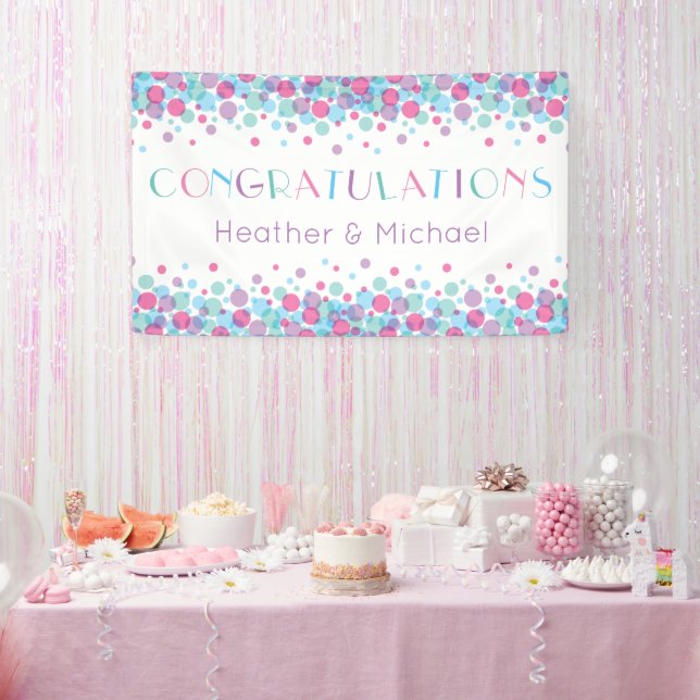 Sie ist bereit zum Pop Baby Shower Polka Dots Banner (Party)