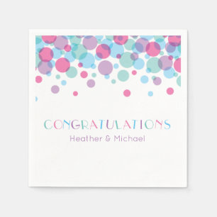 Sie ist bereit zum Pop Baby Shower Polka Dots Serviette