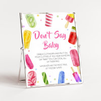 Sie ist bereit zum Pop Babydusche Sprich nicht Bab