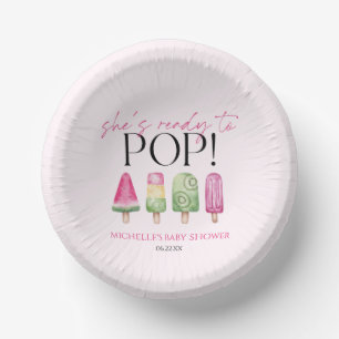 Sie ist bereit zum Pop! Popsicle Baby Dusche Pappteller